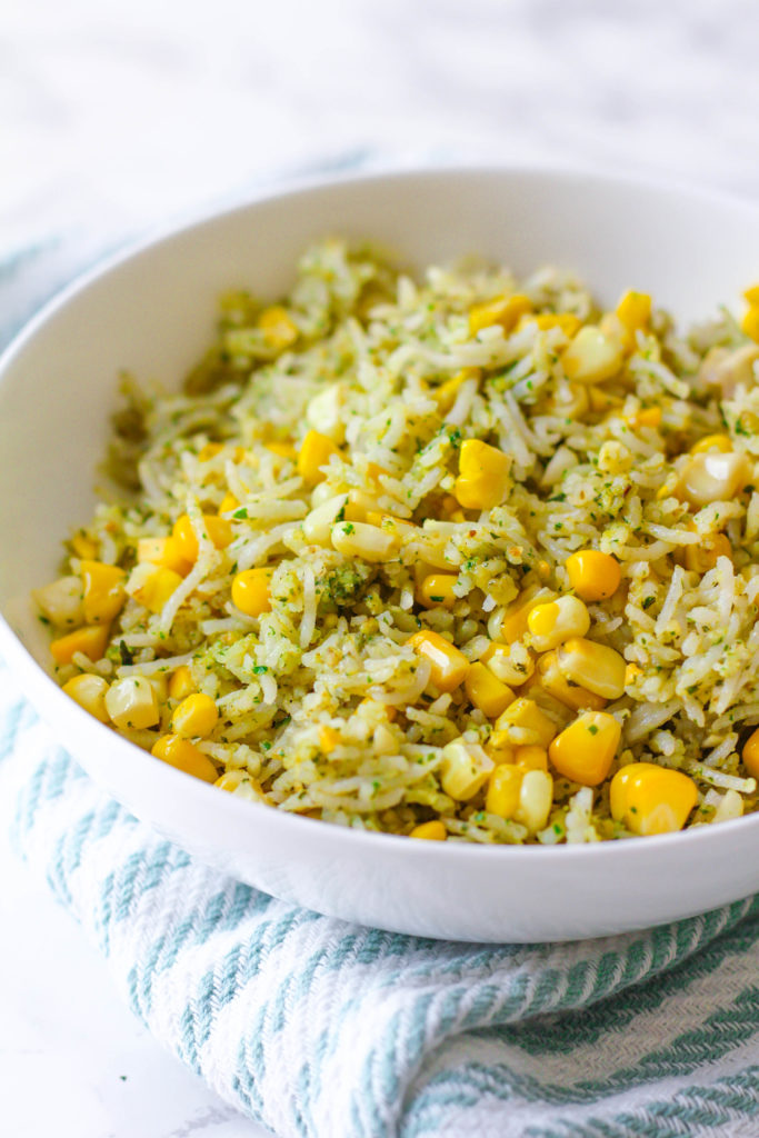 Grilled Corn & Pesto Salad with Mozzarella and Tomatoes