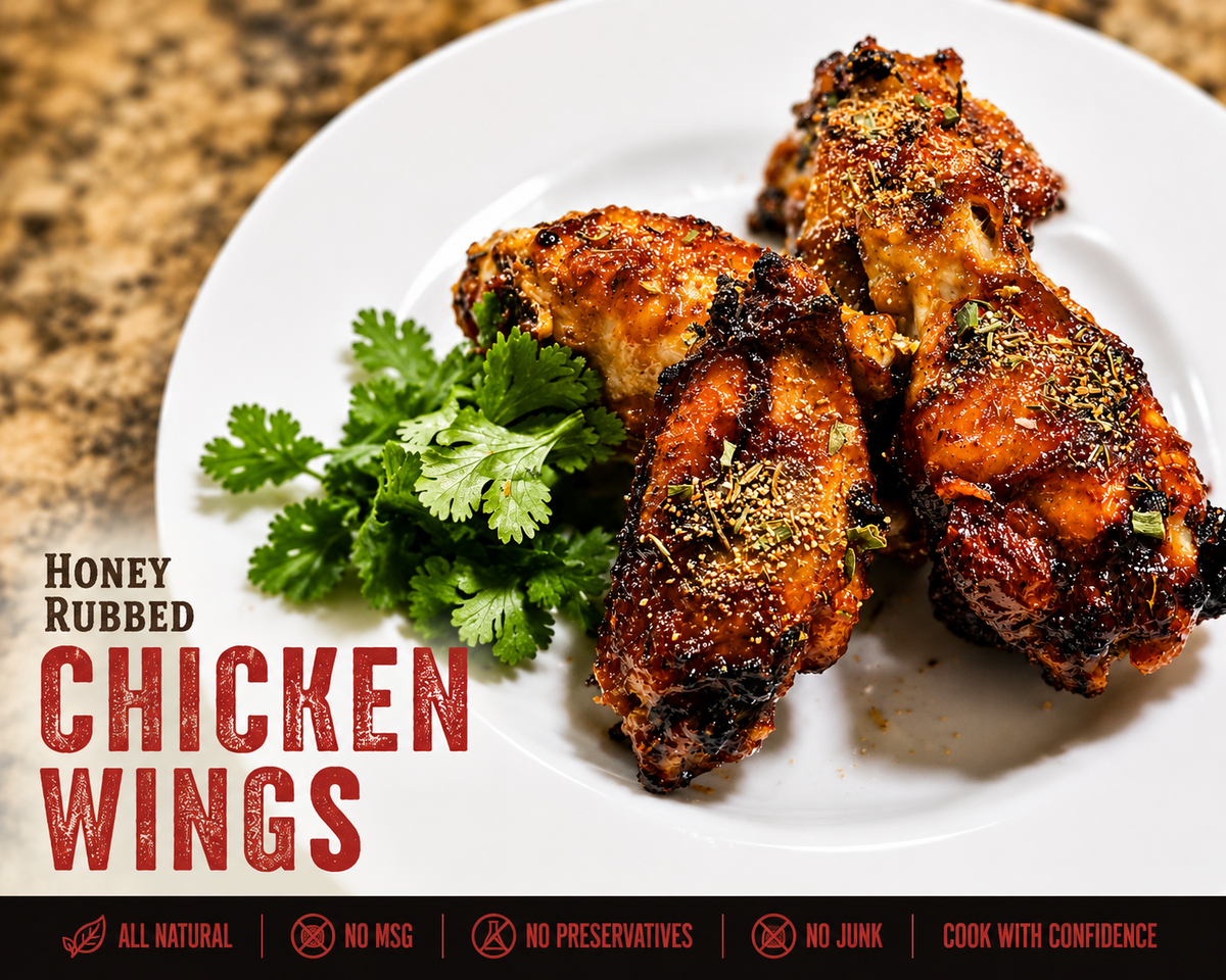 Crispy Air Fryer Chicken Wings with Rowdy Rooster Rub
