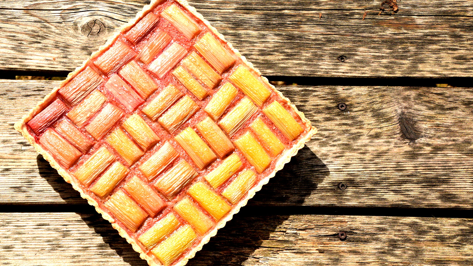 Image of Healthy Rhubarb Tart | Vegan Gluten-Free French-Inspired Dessert