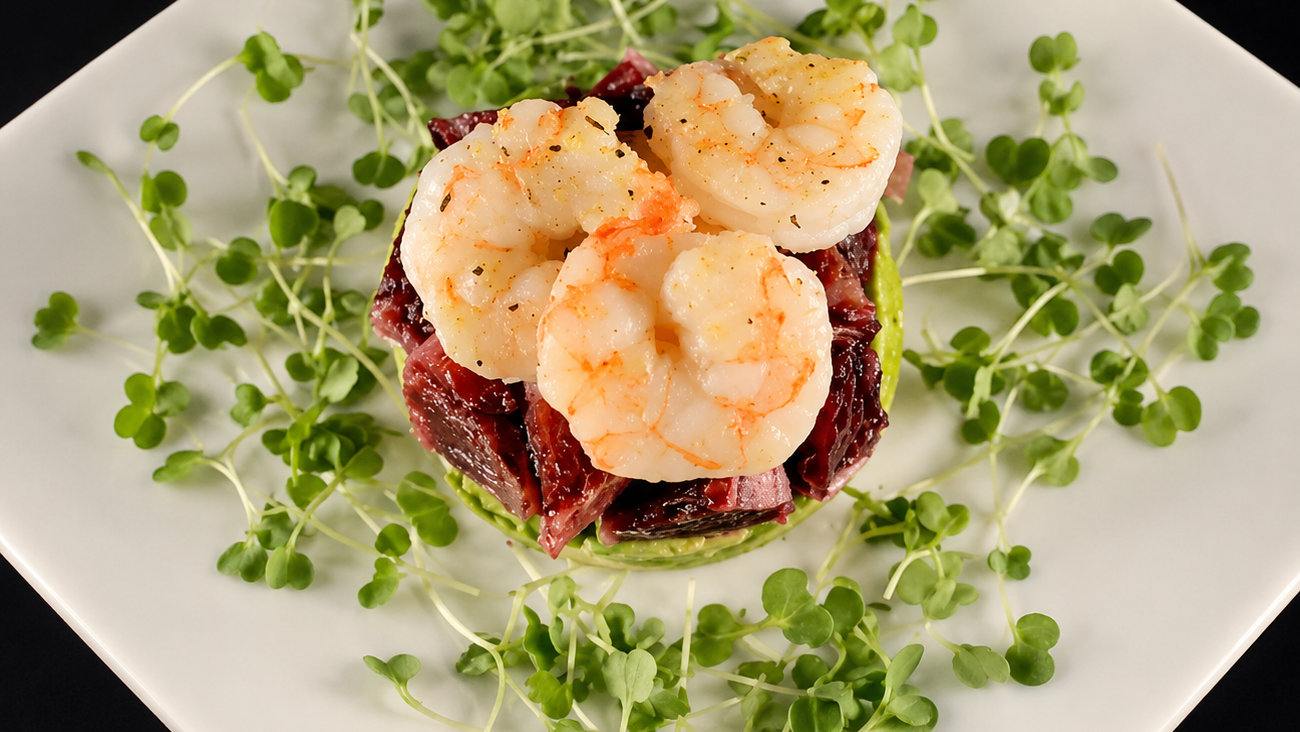 Image of Paleo Shrimp, Avocado & Blood Orange Stacks