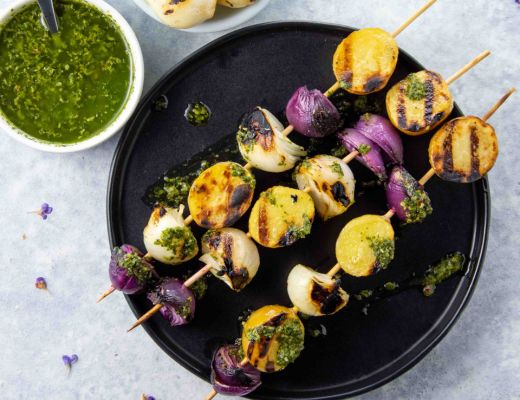 Image of DYP® & Boiler Onion Skewers with Chimichurri