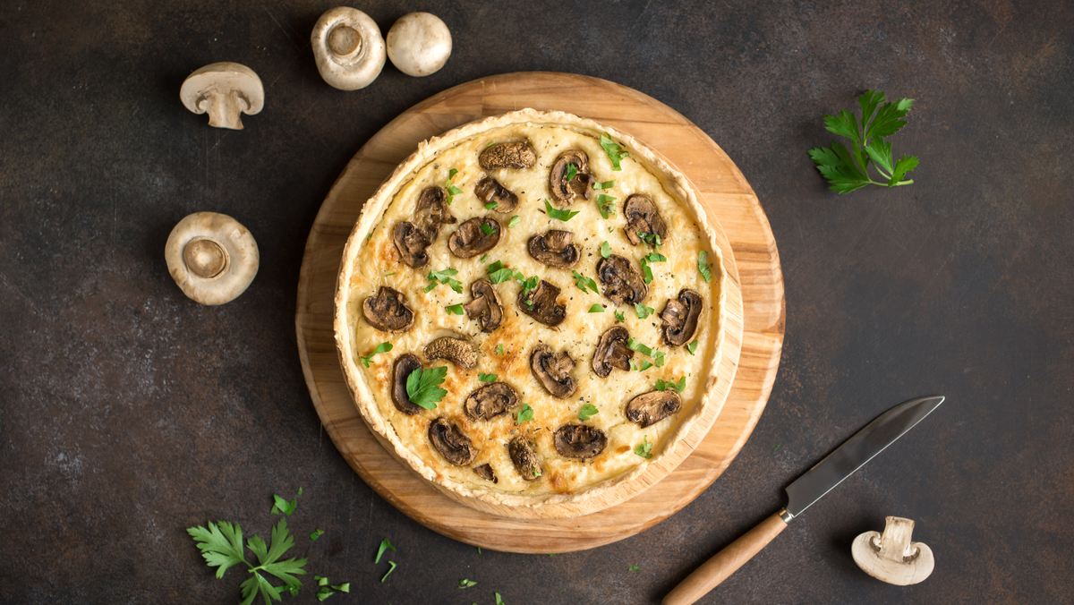Gluten-Free Mushroom & Broccoli Quiche