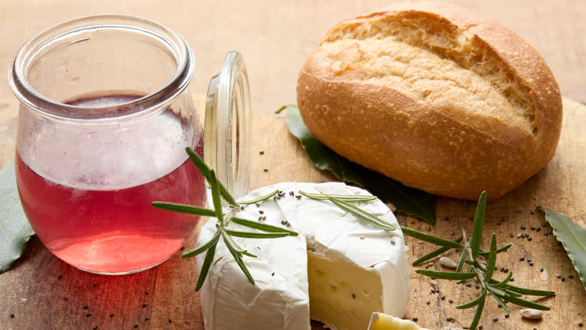 Pickled Blueberry & Brie Crostini