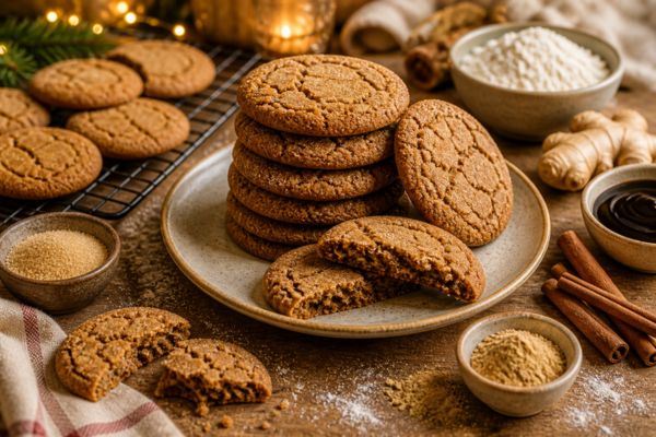 Image of Soft & Chewy Ginger Cookies with Organic Ginger Powder