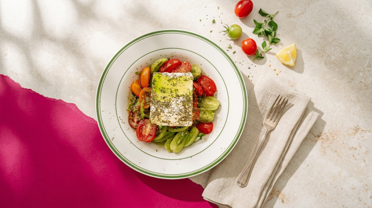 Orientalischer Sommersalat mit Feta