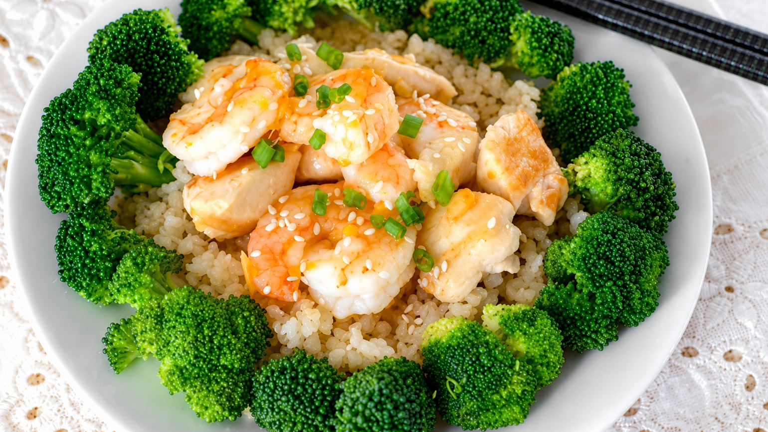 Image of Apricot Sesame Shrimp & Chicken