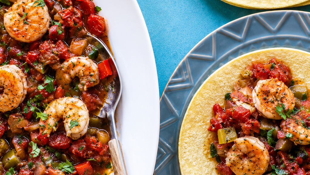 Image of Crockpot Fire Roasted Shrimp Tacos