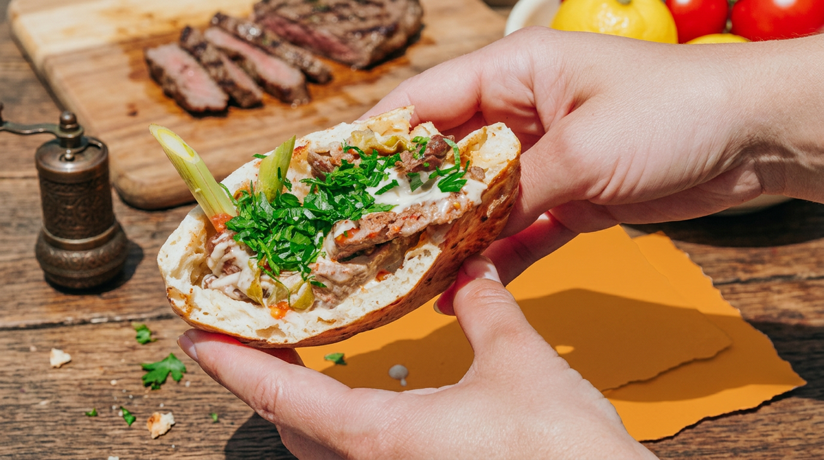 Minuten-Steak im Pita