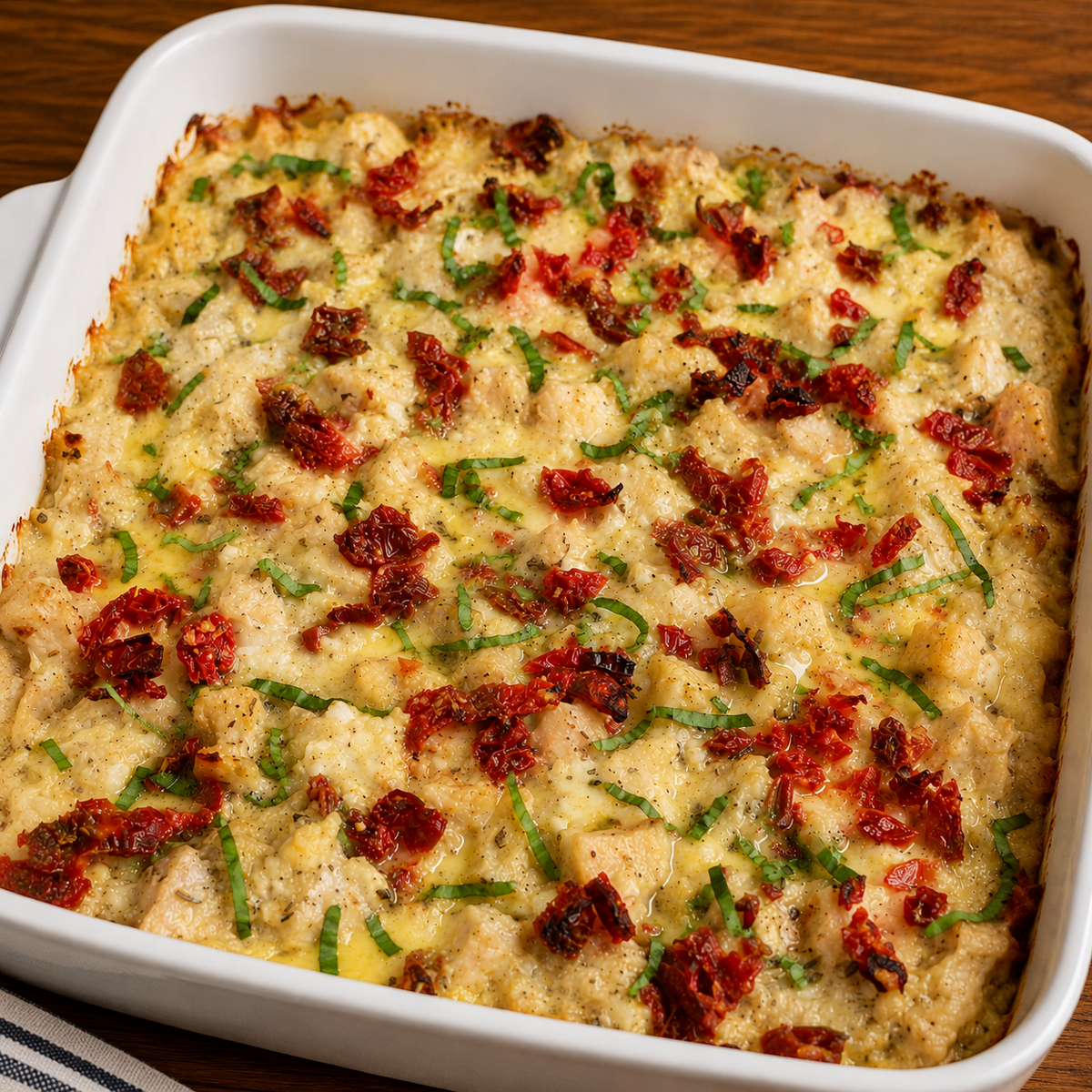 Caprese Chicken Cheese Bake