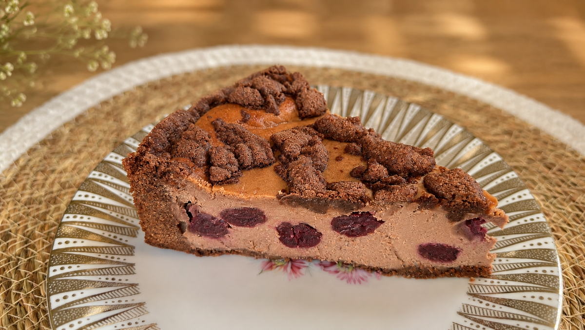 Schoko-Zupfkuchen mit Kirschen