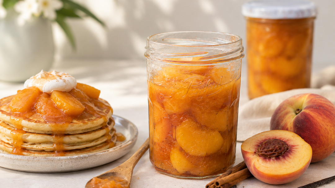 Image of Vanilla Cinnamon Peach Compote