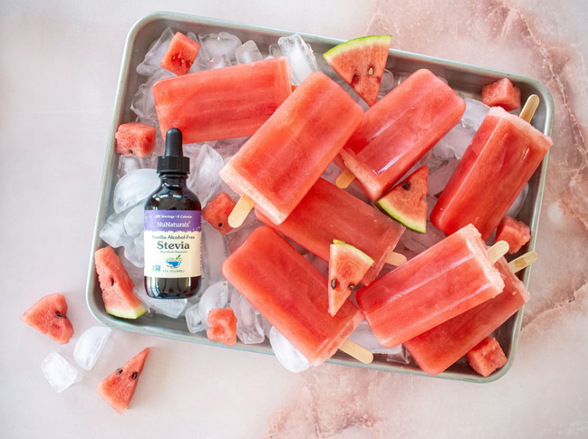 Image of Watermelon Stevia Popsicles