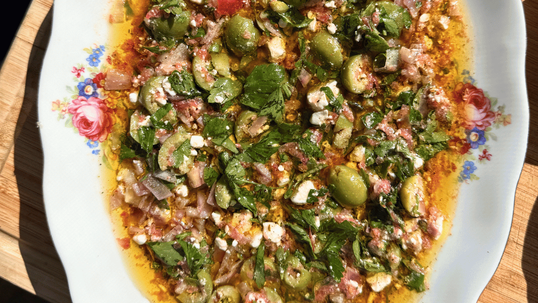 Za'atar, Feta & Olive Dipping Oil