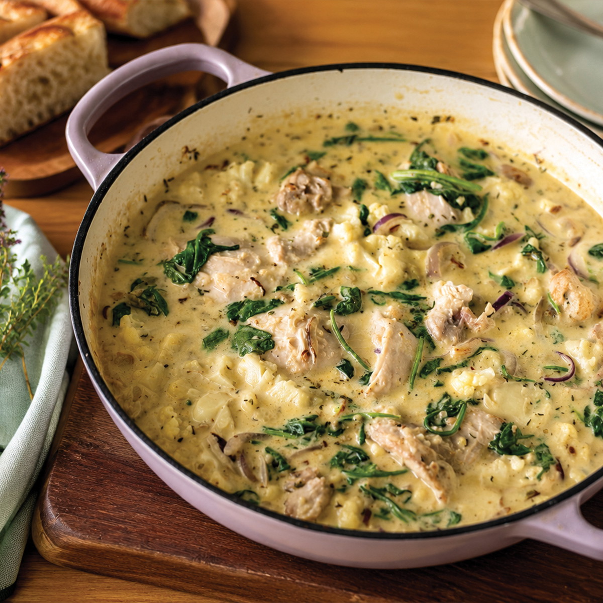 Garlic Bread Chicken One Pot