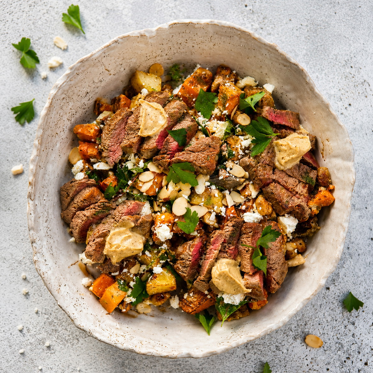 Winter Roast Vege Steak Salad