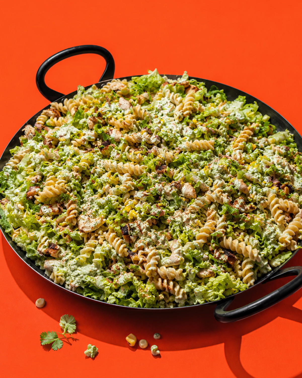 High Protein Chipotle Lime Chicken Pasta Salad