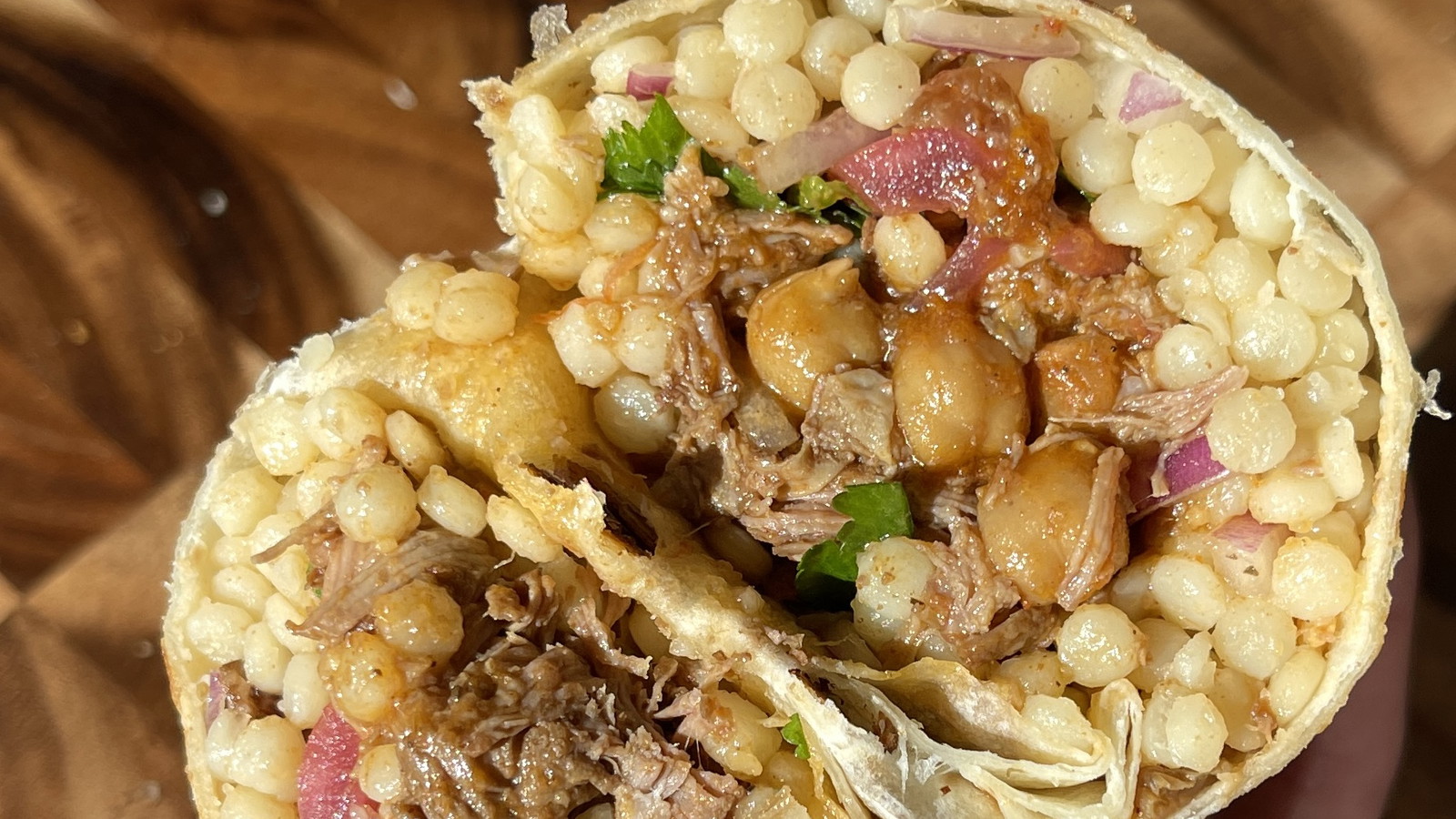 Image of Slow Cooked Moroccan Beef Burritos
