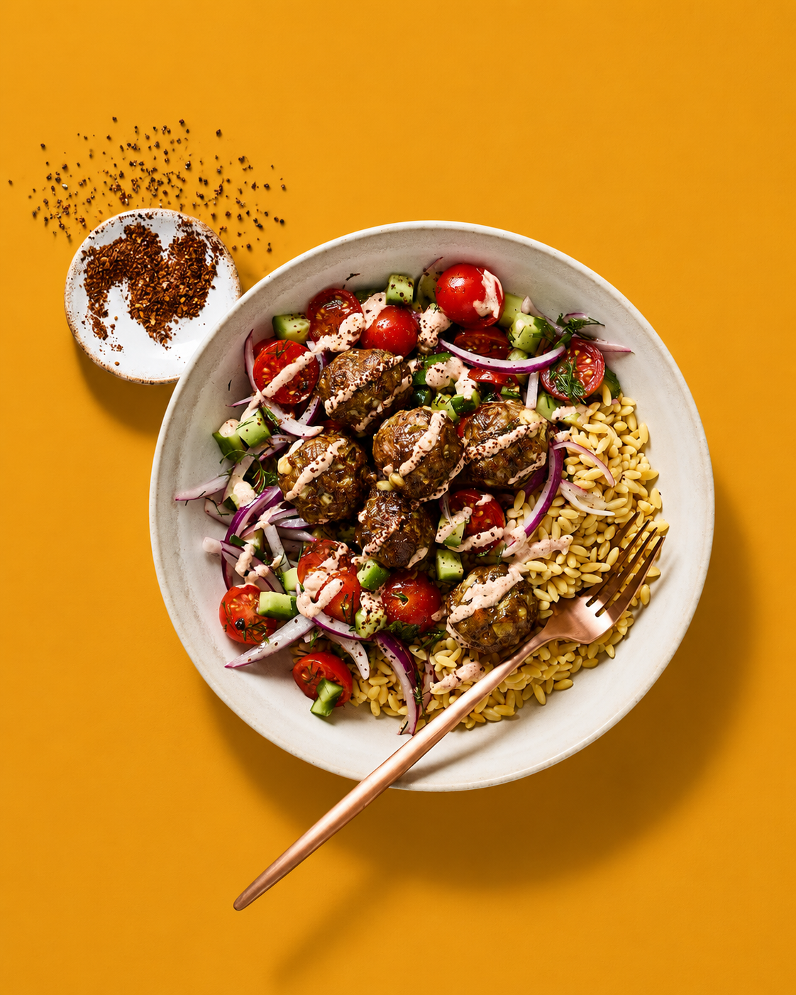 Mediterranean Meatball Power Bowl
