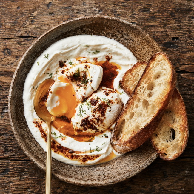 Image of turkish poached eggs (çılbır)