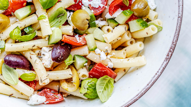 Image of Mediterranean Macaroni with Olives & Feta
