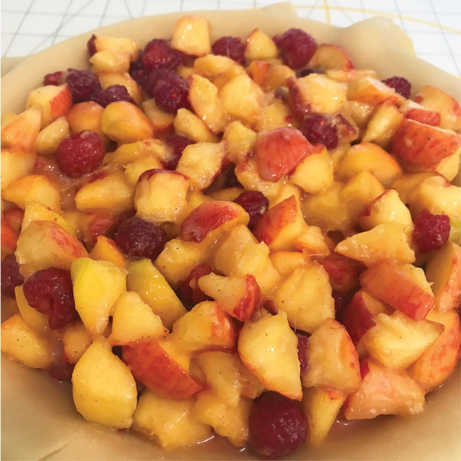 Image of Peach and Raspberry Pie