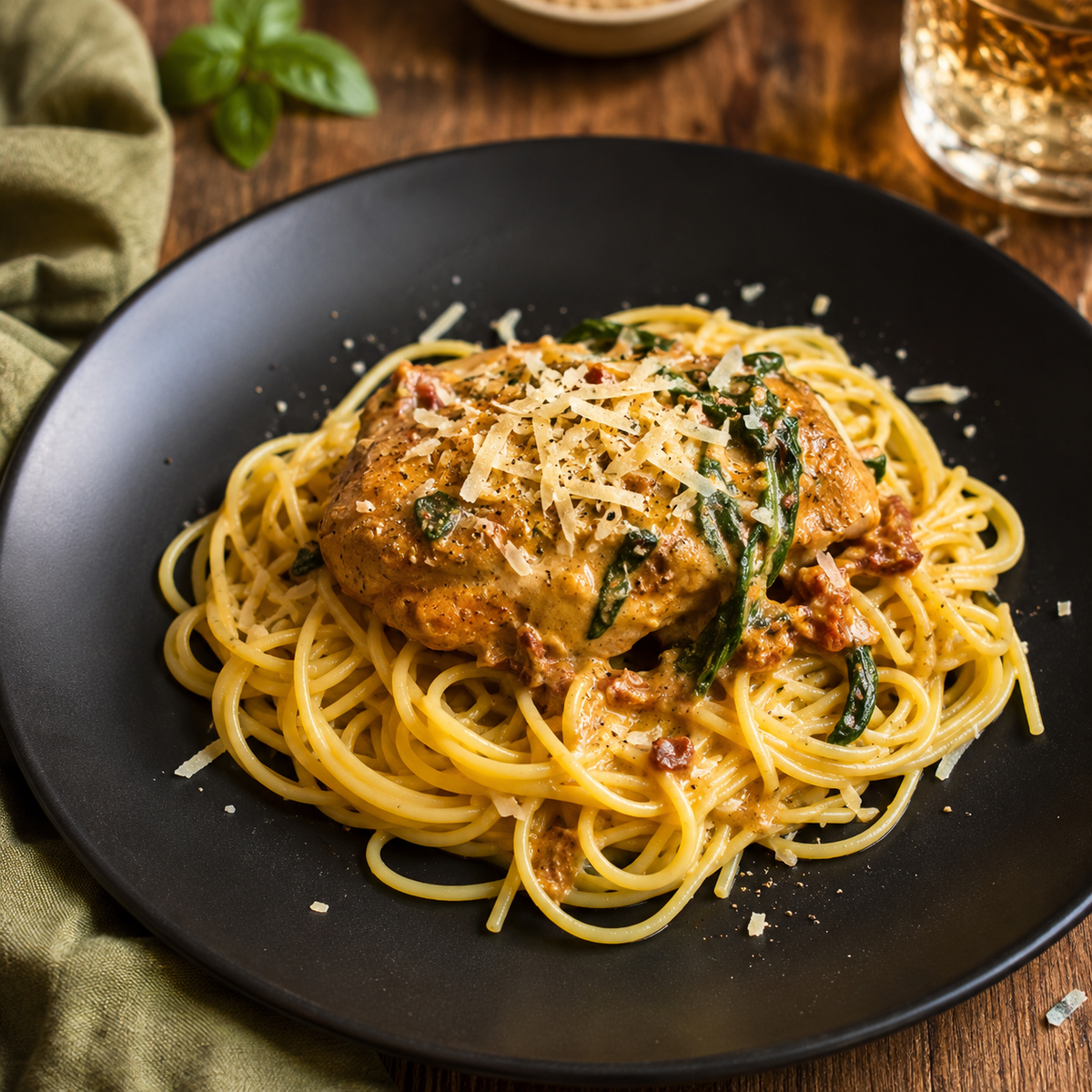 Slow Cooker Tuscan Chicken with Black Garlic