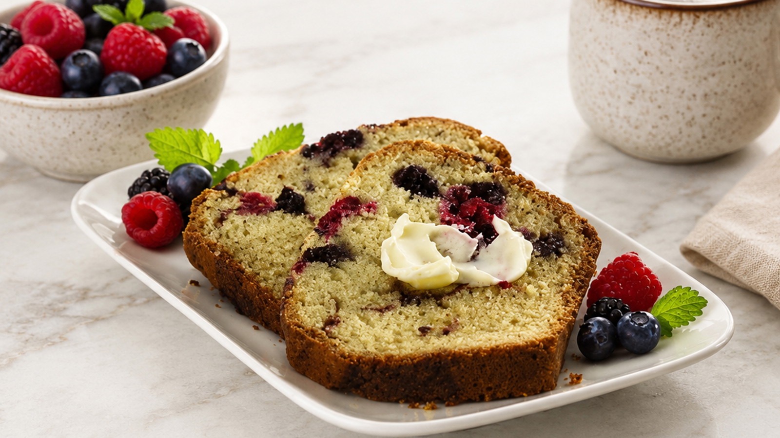 Berry Cinnamon Quick Bread recipe using Culinary Genie Salt-Free Cinnamon and Orange Seasoning Blend.