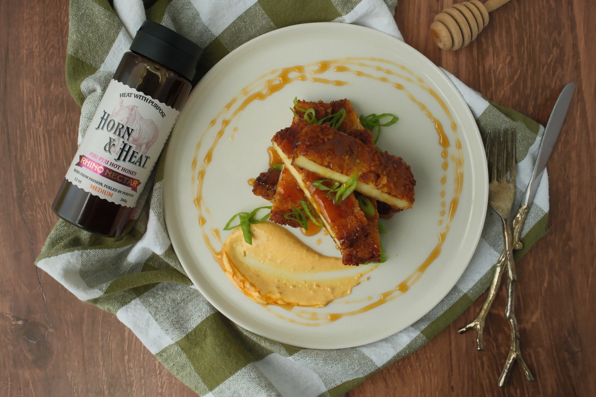 Crispy Halloumi with Rhino Nectar Hot Honey
