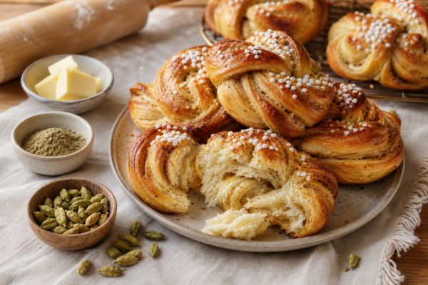Image of Swedish Cardamom Rolls (Kardemummabullar)