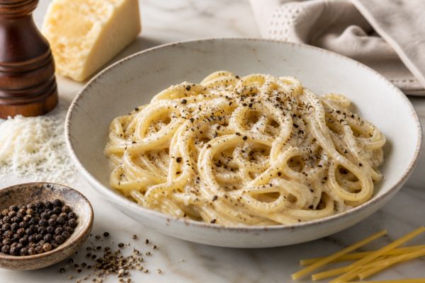 Image of Classic Cacio e Pepe Recipe with Organic Black Peppercorns