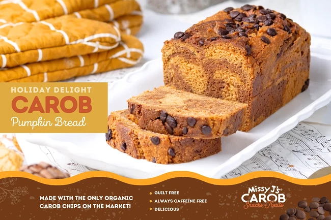 Image of CAROB PUMPKIN BREAD