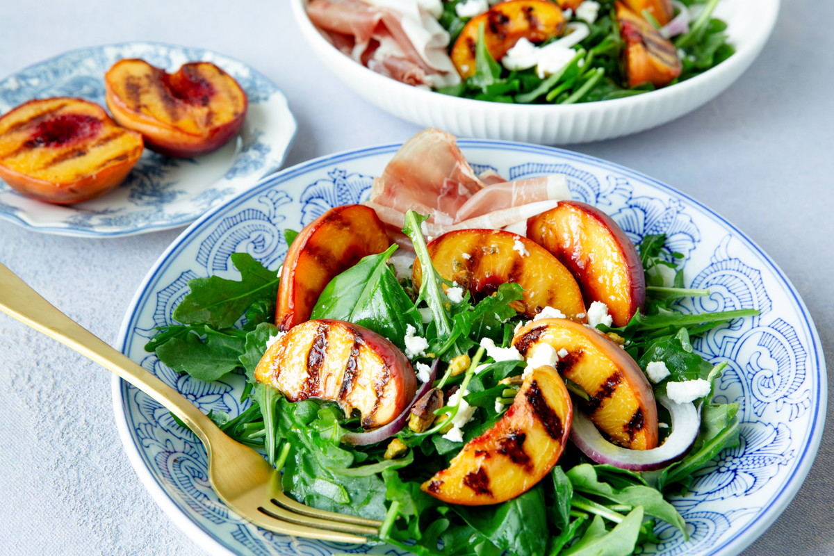 Spiced Grilled Peach Salad