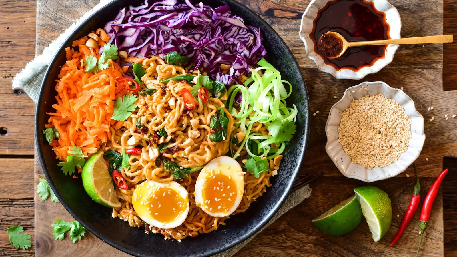 Image of Chili-Crunch Almond Butter Noodles