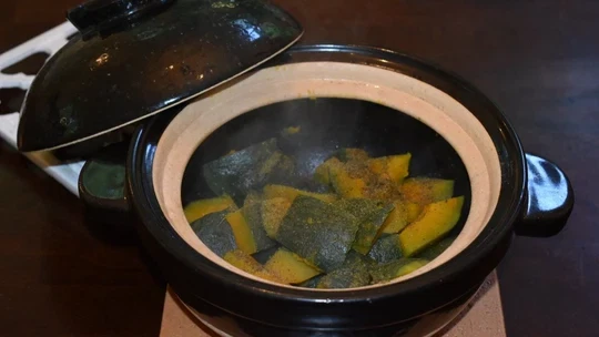Image of Donabe Kabocha Squash with Wild Ramp powder