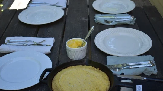 Image of Grilled Polenta Cornbread
