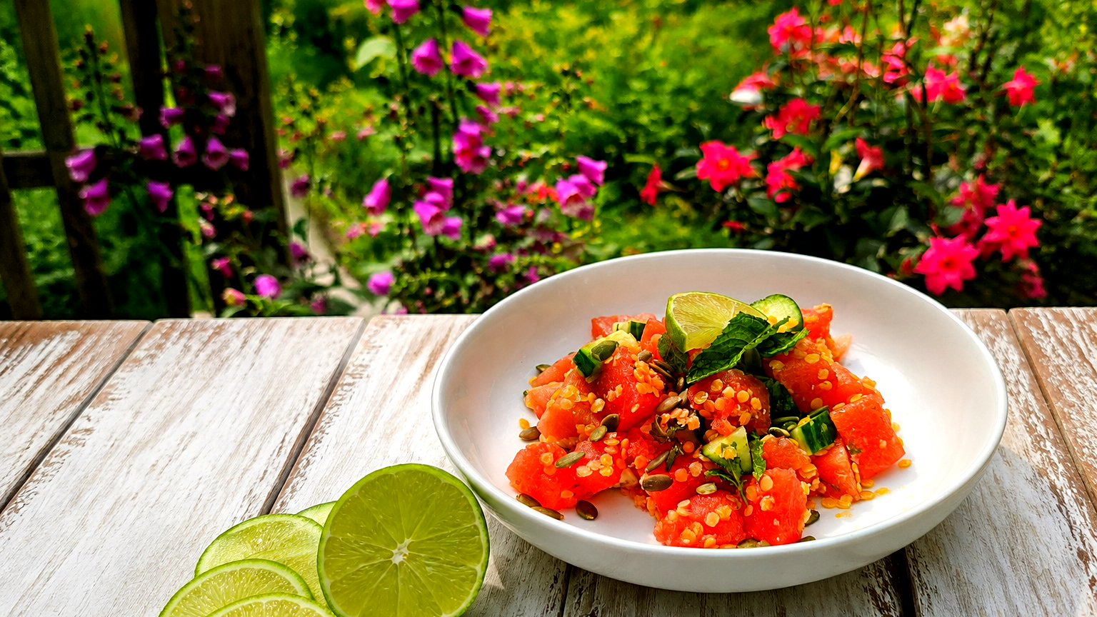Image of Watermelon Lentil Salad with Mint and Lime