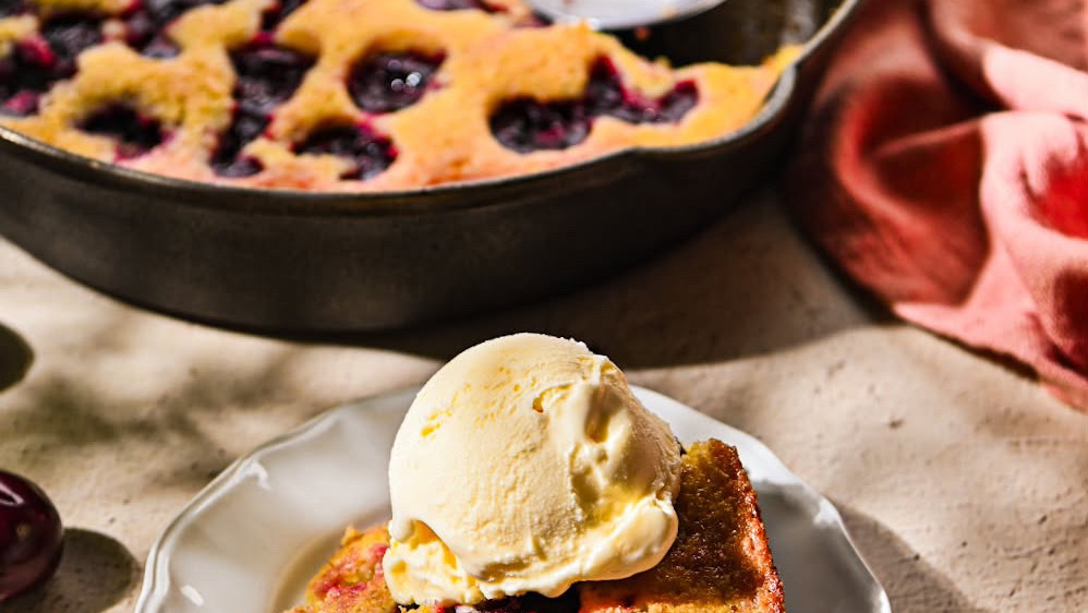 Image of Cherry Cornmeal Spoon Cake
