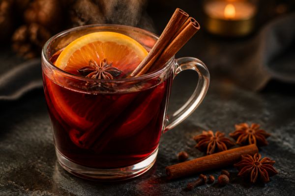 Image of Spiced Mulled Wine Recipe with Organic Ceylon Cinnamon Sticks