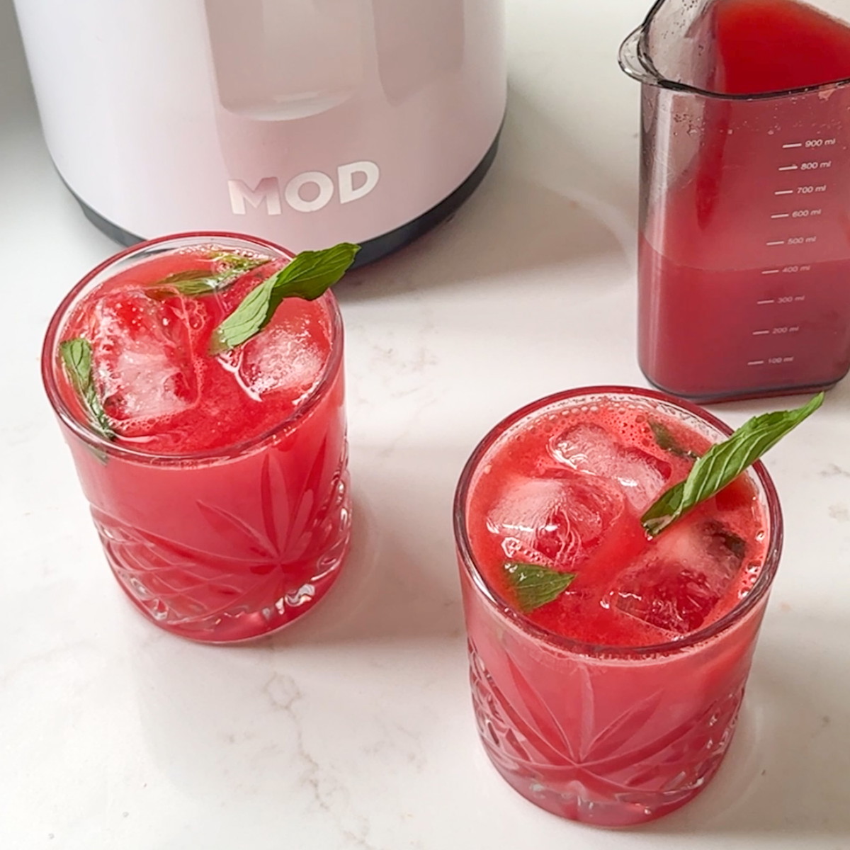 Homemade Watermelon & Mint Juice Recipe