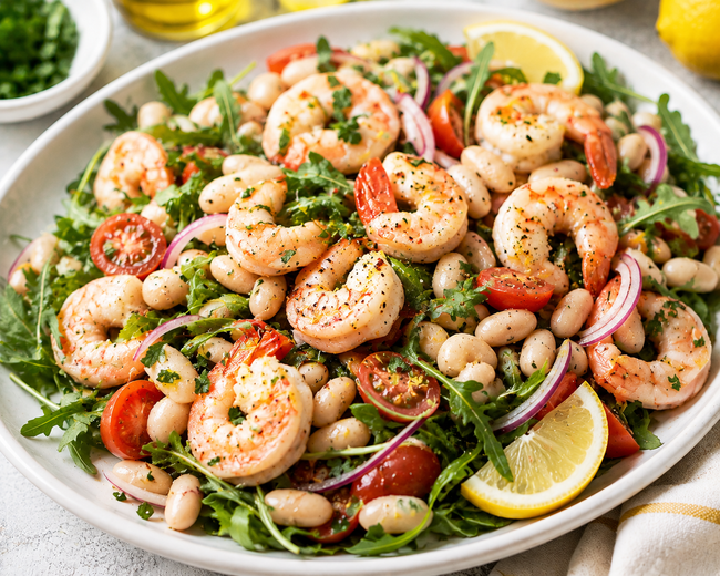 Image of 🍋 Italian Lemon Shrimp & Cannellini Bean Salad