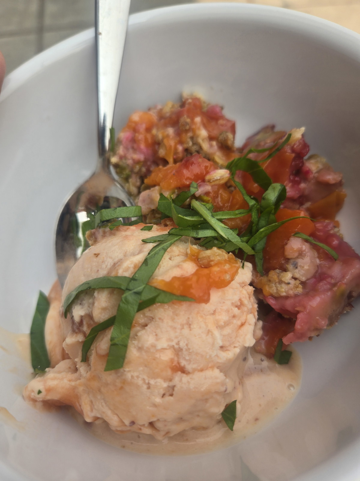 Peach Swirl Ice Cream