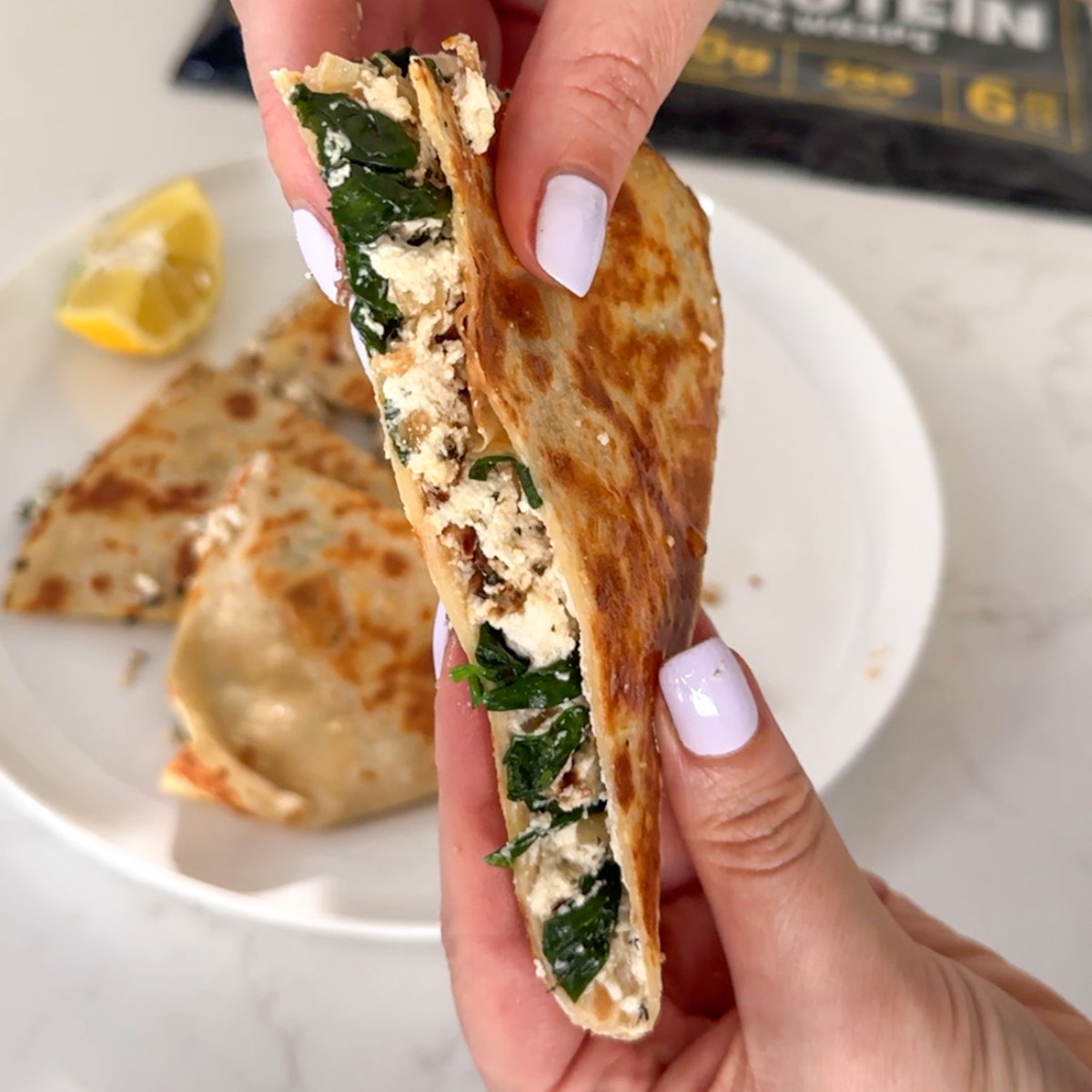 Spinach & Ricotta Quesadilla Wraps Recipe