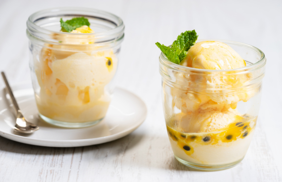 Helado de maracuyá