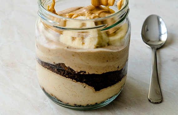 Postre de plátano chocolate