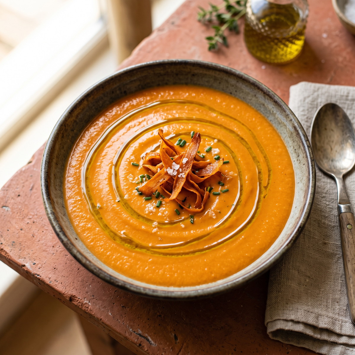 Roasted Carrot Salmorejo