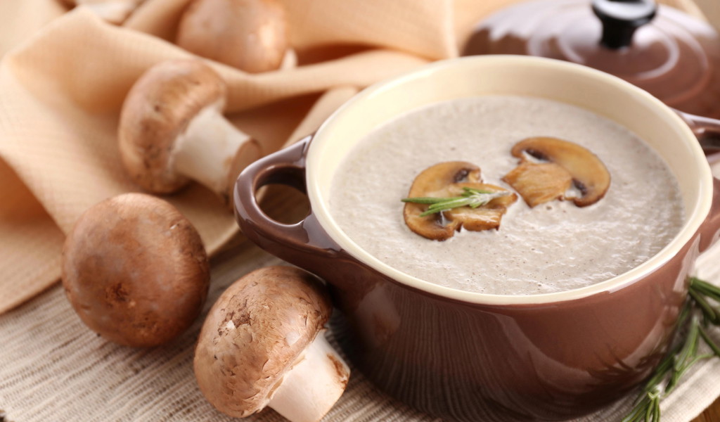 Crema de champiñones