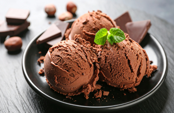 Helado con proteína de chocolate