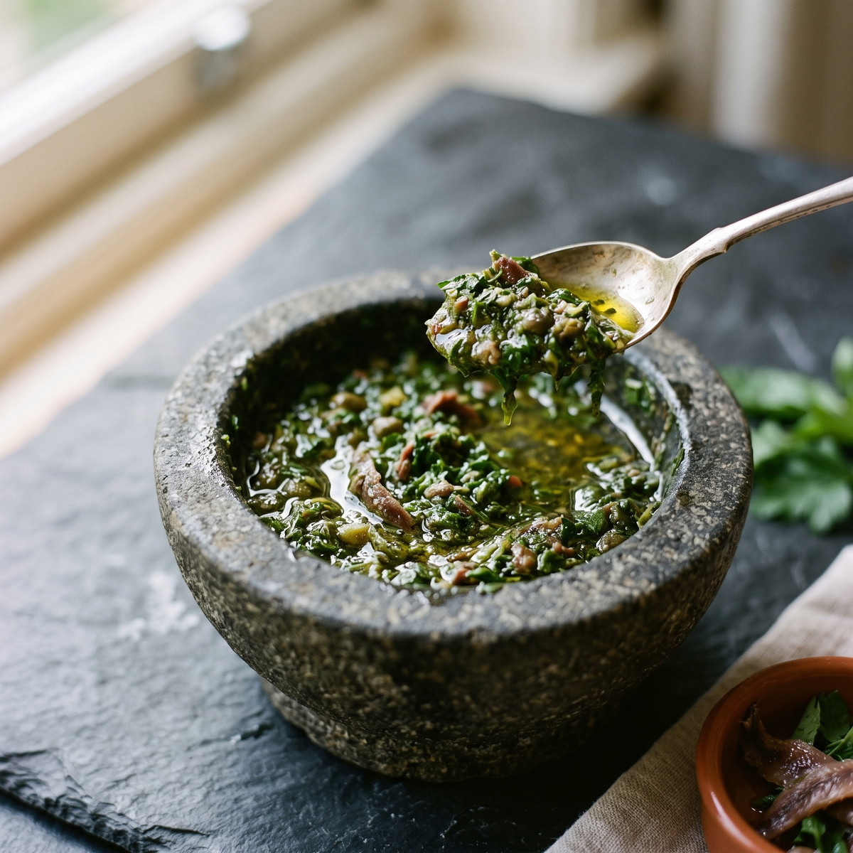 Anchovy & Wild Garlic Salsa