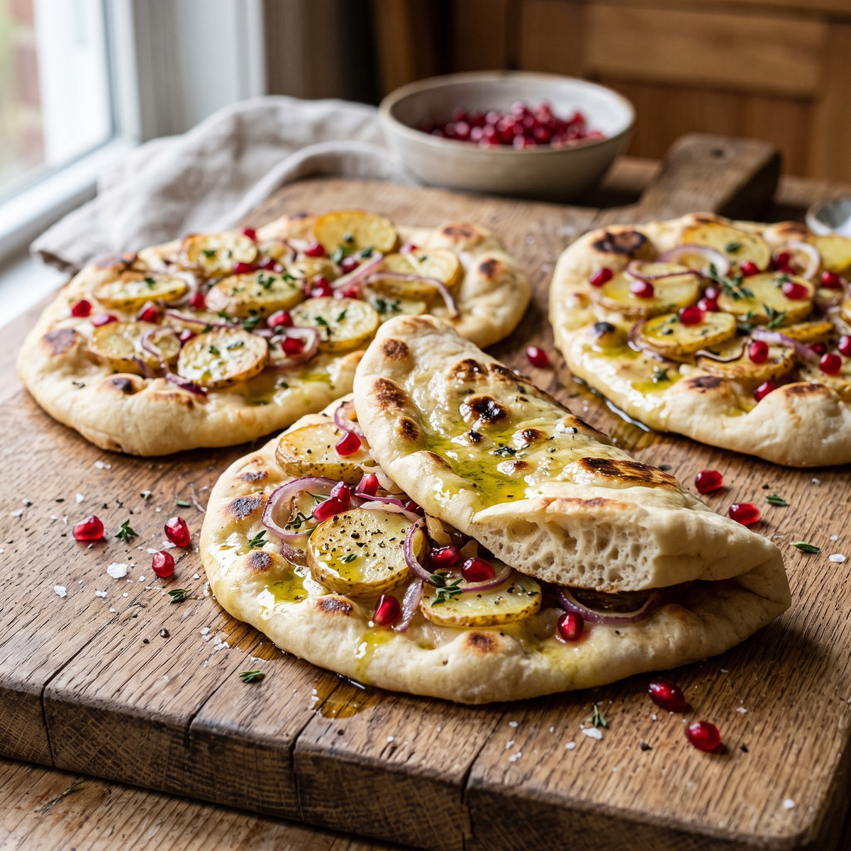 Potato and Onion Pita Bread