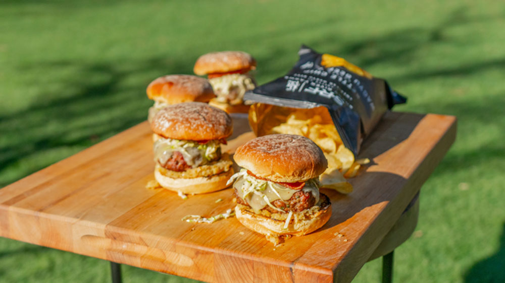 Kurobuta Pork Burger with Apple-Onion Jam
